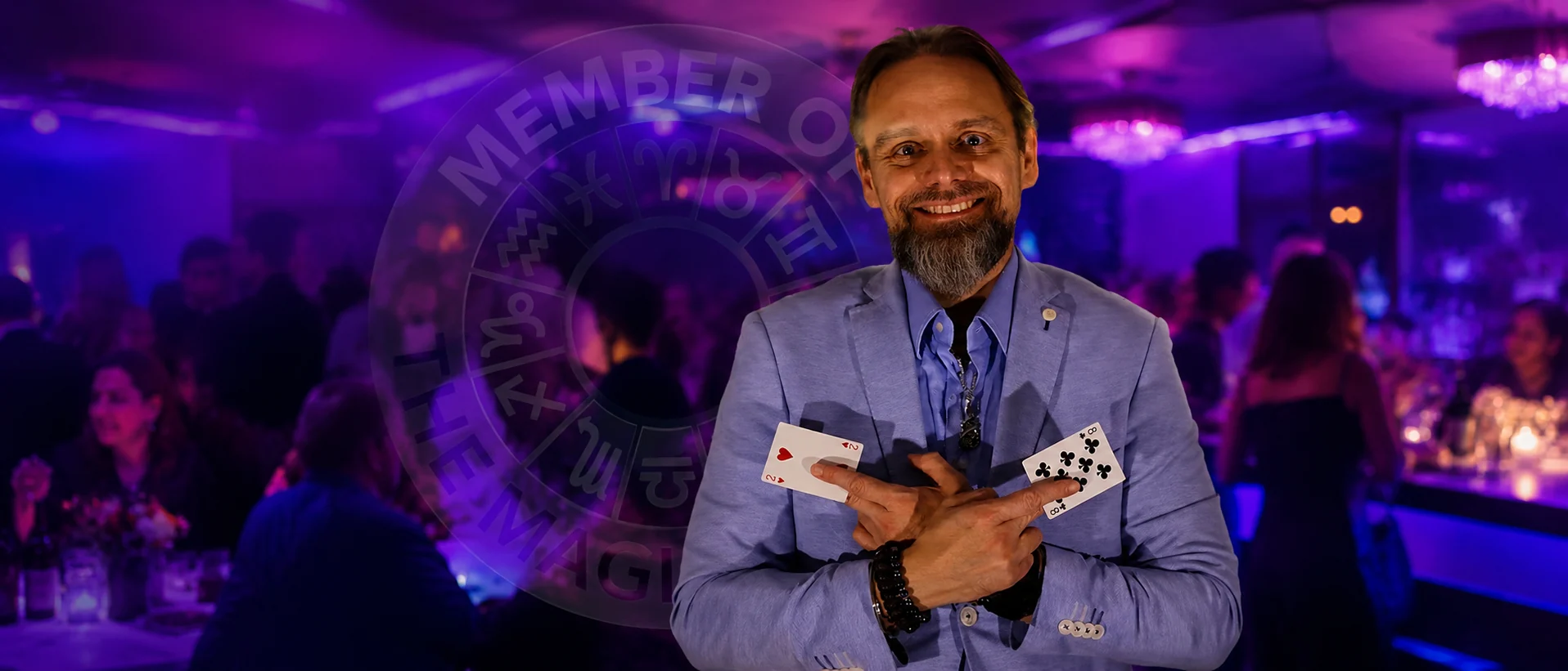 Shane Joseph, a member of The Magic Circle, at an event